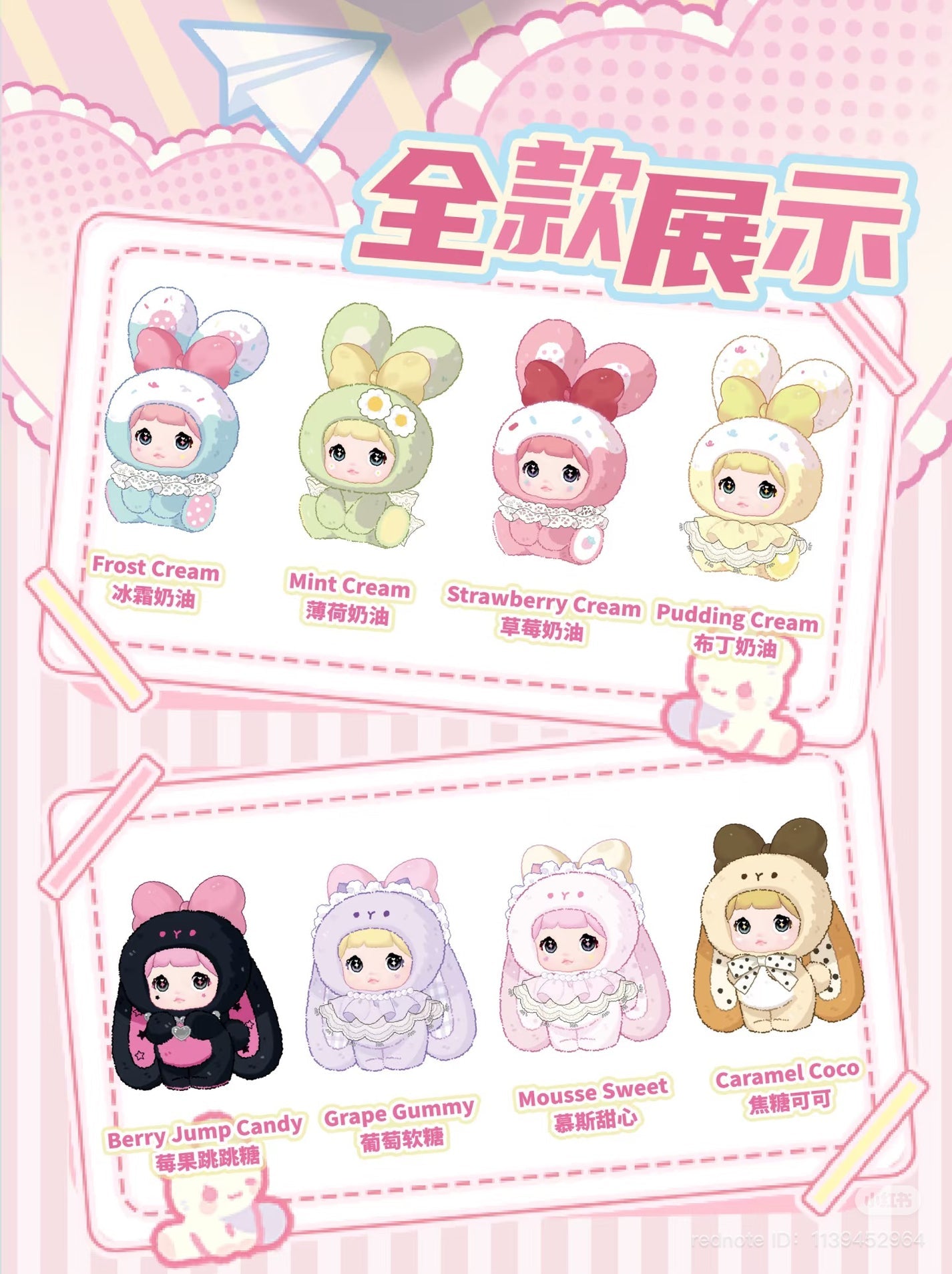 Nommi Baby Sweetheart Bunny Figure Plush Blind Box Series