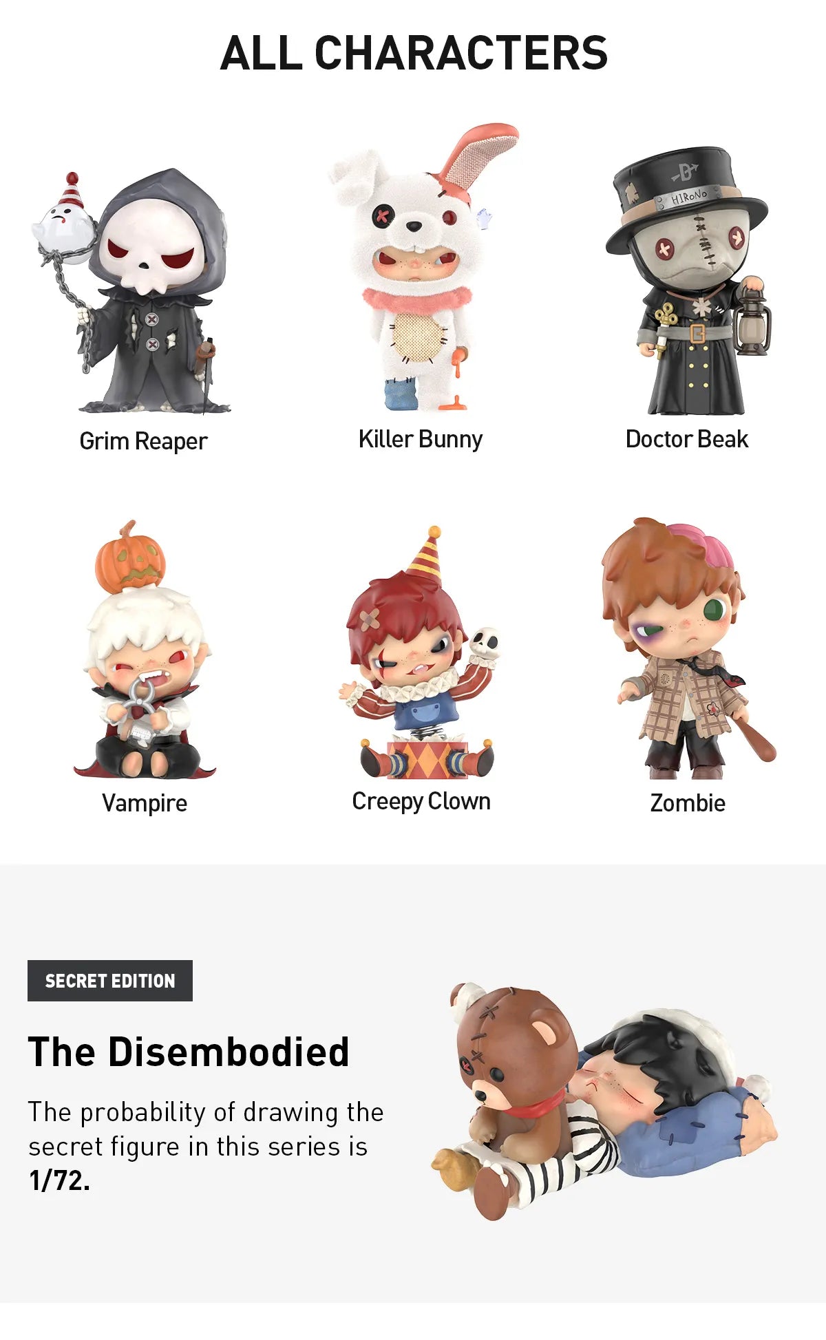 Hirono Monsters' Carnival Series Figures + scene prop