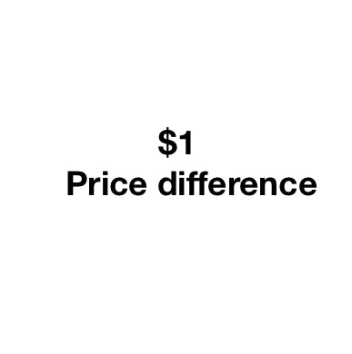 Price difference for the confirmed product